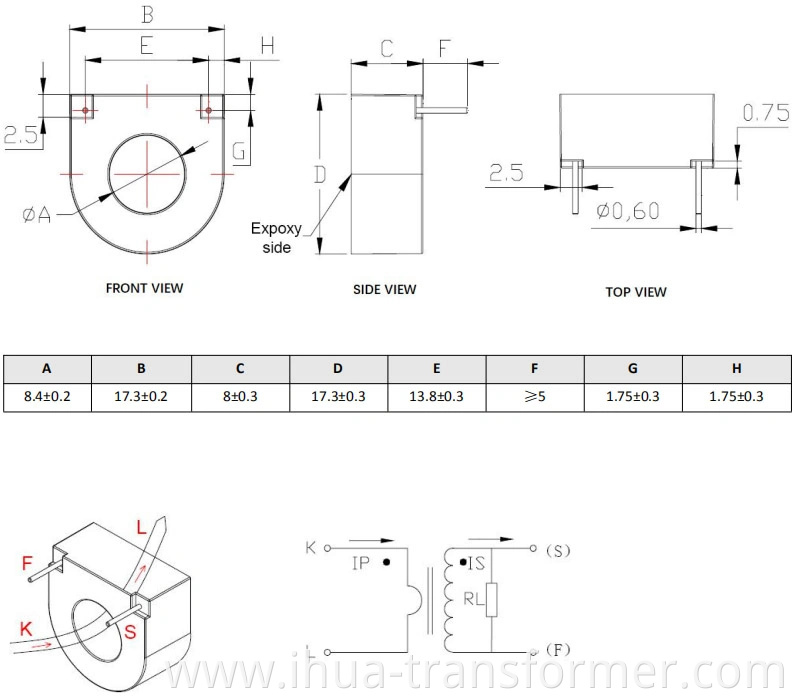 Supreme Accuracy Current Transformer High Frequency Ferrtie Core Transformer